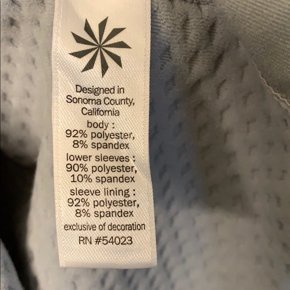 Athleta long sleeve white and gray top - Picture 7 of 8